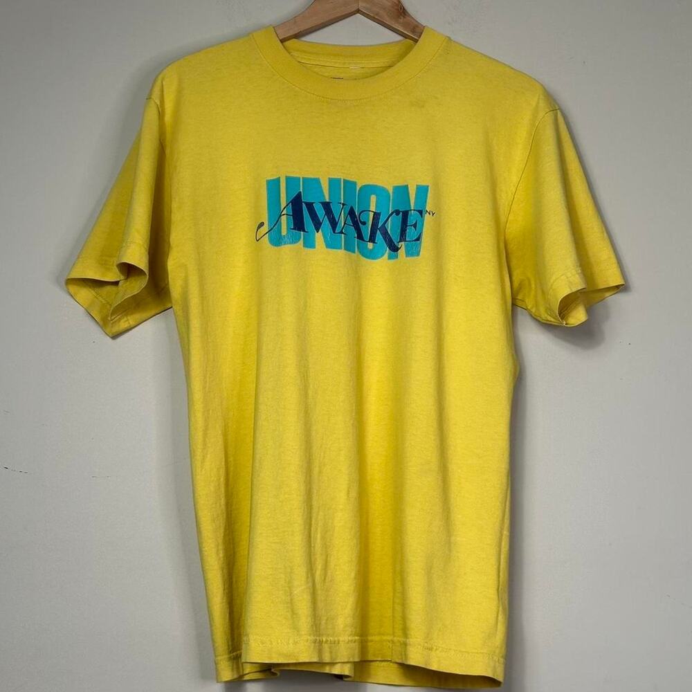 Awake NYC x Union Graphic Tee - Yellow and Blue